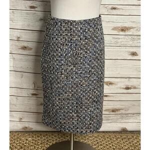 Talbots classic office siren multicolored wool-blend tweed pencil skirt Size 10